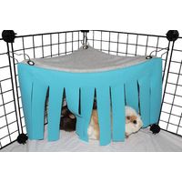 APEX Small Animal Hamster Tent Hammock Pet Hideout Cage Accessories Nest Bed for Guinea Pig Chinchilla Hedgehog Rat Squirrel Ferret Dwarf Bunny (Blue)