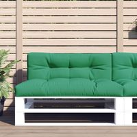 Prolenta Premium Palettenkissen Grün 120x40x12 cm Stoff