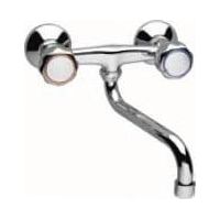 Ferro Robinet de cuisine mural chrome design moderne