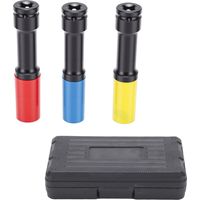 GARRYFIZH Professionnel 3Pcs Thin Wall Wheel Protector Socket Kit 1/2in Extra Long Impacting Deep 17 19 21mm Colorful – Haute résistance, bricolage, atelier, construction, installation