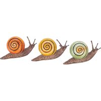 Figura di lumaca Decorazione per la casa bohémien in resina di 3 colori diversi