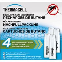 Lot de 4 cartouches de gaz butane pour diffuseur et lanterne anti-moustiques – Inodore – Protection jusqu'à 12H – Effet rapide – Thermacell