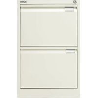 Bisley 2 Drawer Foolscap Filing Cabinet - White