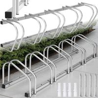 Support à bicyclette acier revêtu par poudre pneu de 35-60mm 5 places