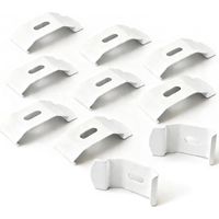 10-Pack Vertical Blind Top Fix Brackets Mounting Hardware for Quick Installation Reinforced Plastic Professional Adjustable Secure Fit for Windows/Doors (White, 10 PCS)