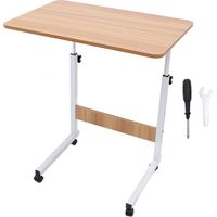 Professionnel Sofa Bed Side Table Mobile Laptop Computer Desk Cart Over with Wheels for Coffee Snack Height Adjustment 31.5x15.7in Walnut Color – Haute résistance, bricolage, atelier, construction,