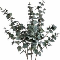 Variegated Eucalyptus Artificial Plant - Fabric/Plastic - L27 x W15 x H98 cm - Green