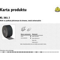 Rotolo of Carta vetrataKlingspor KL381J 150mm Grana 240 (50m) - Alta qualità con supporto of Heavy Duty Canvas, ideale per la lucidatura professionale e la finitura di lavori impegnativi