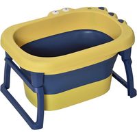 VASCA BAGNETTO PIEGHEVOLE 0-6 ANN IN PLASTICA ANTISCIVOLO 75X55X43CM