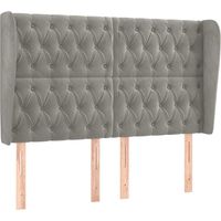 Maison Exclusive - Kopfteil mit Ohren Hellgrau 147x23x118/128 cm