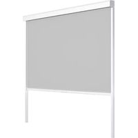 pannello laterale avvolgibile per pergole giardini di maggio "zip screen" in textilene bianco e grigio lato 4 m