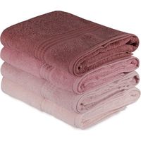 Set aus 4 Badetüchern - 70 x 140 cm - Puder