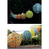 Guirlande Solaire lumineuse Polka 10 lampions