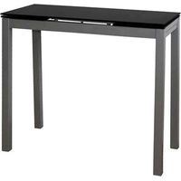 Mesa de cocina extensible Irene acabado negro, 85/135 x 40 x 76 cm (largo x ancho x alto)