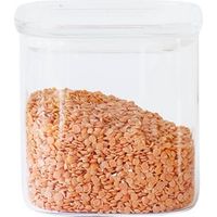 Pebbly Square 800ml Glass Food Container With Glass Lid