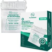6PZ SACCHETTI ASPIRAPOLVERE FOLLETTO VK 135 VK 136 in stoffa