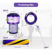 Filtro di Ricambio per Aspirapolvere Dyson V12 Detect Slim Serie,Accessori con 1 Spazzola e 2 Filtri-AUTRES