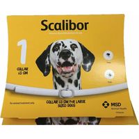Flea and tick repellent collar for dogs, Scalibor brand, in stock -- Dutch large dog, 65cm.