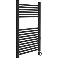 Badheizkörper Handtuchwärmer in Mattschwarz 770 x 500 mm elektrisch programmierbar ERCOS ELETTRA ASOPSD490005000770 matt-schwarz
