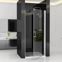 Nischentür Duschabtrennung 180°Schwingtür Duschwand Dusche 6mm Nano Glas, 100x195cm