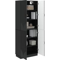 vidaXL Ensemble de Meubles 2 pcs Noir Bois d'ingénierie