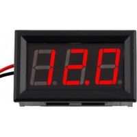 Voltímetro digital rojo 3,5V - 30V indicador tension bateria LED empotrable