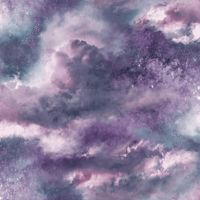 Arthouse Diamond Galaxy Cloud Wallpaper Purple Glitter Shimmer Vinyl Children's