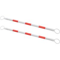 Vidaxl – Barres de cône de signalisation extensibles 2 pcs – Longueur 116-197 cm – Plastique léger avec bandes réfléchissantes – Pour zones dangereuses