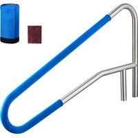 VEVOR Schwimmbad Handlauf, 1371x48x813 mm, 100 kg Tragfähigkeit, Pool Haltegriff aus Edelstahl 304, abnehmbare rutschfeste Hülse, Einbau-/ Bodenmontage, Einstiegshilfe für Poolbereich & Wasserparks