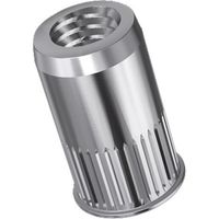 Douilles taraudées rivklé cannelées acier zingué, diamètre de perçage 7 mm, diamètre nominal M5, boîte de 500 douilles - RIVKLE