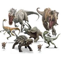 Figurines en carton de table Dinosaures et Jurassic World 20 cm