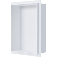 BERNSTEIN - Niche murale de douche, étagère encastrable douche acier inox sans cadre - 30x20x10cm - NT203010X Blanc