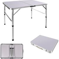 Table de camping pliante, 2 types de hauteur réglable (37/67 cm), table de pique-nique de camping portable, adaptée au camping, aux rassemblements, aux jardins, aux tables à manger, aux terrasses
