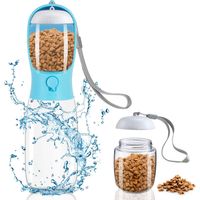 Portable Dog Water Bottle,550ML Activated Carbon Filter Dog Water Bottle,Travel Pet Water Bottle with 100ML Dog Food Bottle