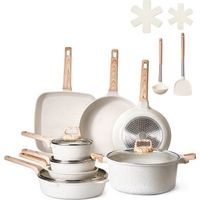 Batterie de cuisine - 19 pcs ensemble de casseroles et poêles à