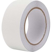 Nastro adesivo antiscivolo in gomma PEVA/PU per pavimenti, scale, gradini, striscia di sicurezza abrasiva e antiscivolo, 5 m (bianco) -Crezuo