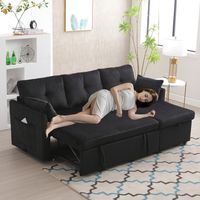 Sofá cama modular con almacenaje y tejido corduroy OKMYHOME