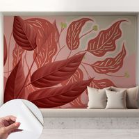 Papier peint autocollant adhésif avec imprimé installation simple qualité excellente sans désordre Feuilles organiques 208x146 cm