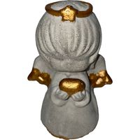 Betonfigur Gold-Engel - handgefertigte Dekoration für Garten und Haus