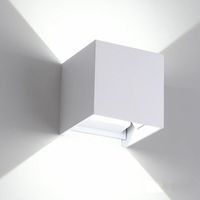 IP65 wasserdichte 12-W-LED-Wandleuchte – 6000 K Licht – Robustes Aluminium – Nach oben und unten schwenkbar für den Innen- und Außenbereich – Fontainebleau