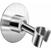 Support De Pommeau De Douche En Acier Inoxydable, Support De Pomme De Douche De Salle De Bain Adhésif Réglable À 360 °, Support De Douche En Métal, Support Mural Sans Outils, Support En Acier Brossé S