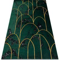 Tappeto EMERALD esclusivo 1016 glamour, elegante art deco, Marmo verde bottiglia / oro green 120x170 cm