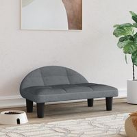 Lit pour chien Lit pour animal Corbeille pour chien Panier pour chien gris foncé 70x52x30 cm velours XZZZ716558