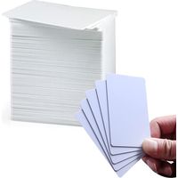 100 cartes vierges en PVC blanc de qualité supérieure, cartes d'identité en plastique PVC compatibles avec toutes les imprimantes de cartes plastiques (CR80, 30 mil, 0,76 mm)