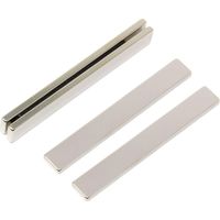 N42 Magneta Neodimio Per Arti, Mestieri, Produzione Di Modelli, Fai -Da -Te, Hobby, Ufficio E Casa - 75mm x 10mm x 3mm Di Spessore - 12,4kg Di Tiro - Pacco Di 2