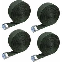 Sangle d'arrimage 8m - 4 pièces de sangles d'arrimage avec verrouillage à pince set de sangles d'arrimage pour porte-vélo moto Sangle d'arrimage extrêmement robuste avec cliquet