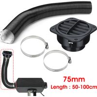 75mm Heater Pipe Duct + Warm Air Outlet + Hose Clip For Heater Webasto