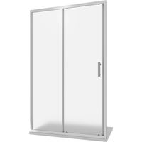 Porte de douche coulissante pour niche 120cm Profils aluminium chromé Verre moulé 6mm avec traitement anti-calcaire Ajustable 117-121cm h190 - Réversible Mod.Tenerife