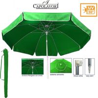 Ombrellone Mare Spiaggia Luxury Palo in Alluminio Maxi Verde 240 cm