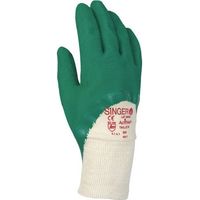 Guante de látex 3-4 recubierto con soporte de algodón, puño cosido, tejido de punto sobre caballero - Talla 10